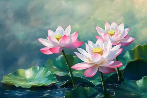 Lustiges Puzzle 500 Teile für Erwachsene, schöne Lotusblüte, atemberaubendes Kunstwerk – für Puzzle-Liebhaber zum Entspannen und Präsentieren, 52,1 x 38,1 cm Lustiges Puzzle 500 Teile für Erwachsene, schöne Lotusblüte, atemberaubendes Kunstwerk – für Puzzle-Liebhaber zum Entspannen und Präsentieren, 52,1 x 38,1 cm von Yaesttie