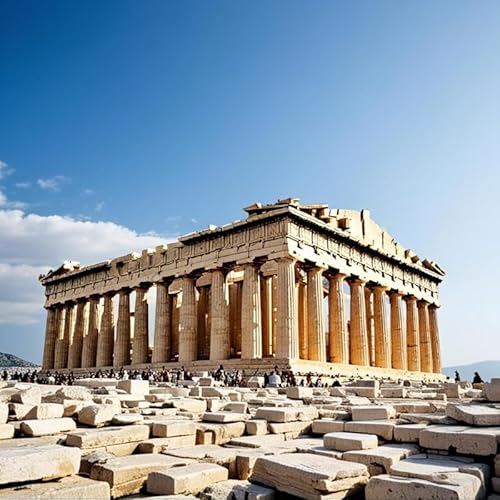Lustiges Puzzle 500 Teile für Erwachsene Der Parthenon-Tempel an der Akropolis von Athen, Griechenland Puzzle Geschenk für Home Office Dekoration Muttertag Neujahr Ostergeschenk 52,1 x 38,1 cm von Yaesttie