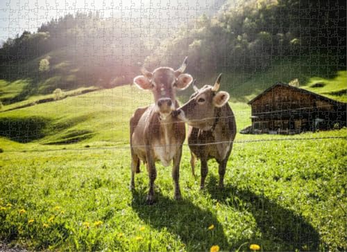 Lustiges Puzzle 500 Teile für Erwachsene Kühe Alp Puzzles Clearance Schwierige Coole Harte Puzzles 52,1 x 38,1 cm Lustiges Puzzle 500 Teile für Erwachsene Kühe Alp Puzzles Clearance Schwierige Coole Harte Puzzles 52,1 x 38,1 cm von Yaesttie