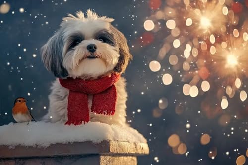 Lustiges Puzzle 500 Teile für Erwachsene Niedliches Feuerwerk Hund Puzzle für Zuhause Wanddekoration 52,1 x 38,1 cm Lustiges Puzzle 500 Teile für Erwachsene Niedliches Feuerwerk Hund Puzzle für Zuhause Wanddekoration 52,1 x 38,1 cm von Yaesttie