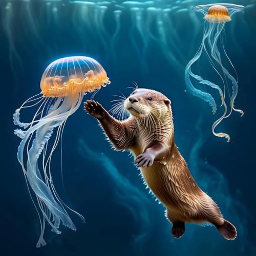 Lustiges Puzzle 500 Teile für Erwachsene Otter und Quallen Holzpuzzle Familienaktivitäten Spiele Heimdekorationen, a 52,1 x 38,1 cm Lustiges Puzzle 500 Teile für Erwachsene Otter und Quallen Holzpuzzle Familienaktivitäten Spiele Heimdekorationen, a 52,1 x 38,1 cm von Yaesttie
