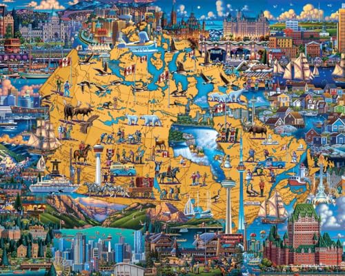 Lustiges Puzzle 500 Teile für Erwachsene Puzzles Spiele Dowdle Nationalparks Kartenteile passen perfekt zusammen Puzzle mit versteckten Bildern 52,1 x 38,1 cm von Yaesttie