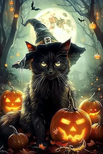 Lustiges Puzzle 500 Teile für Erwachsene Weihnachten Kürbis Schwarze Katze Umweltfreundlich Bestes Geschenk für Puzzle-Liebhaber 52,1 x 38,1 cm Lustiges Puzzle 500 Teile für Erwachsene Weihnachten Kürbis Schwarze Katze Umweltfreundlich Bestes Geschenk für Puzzle-Liebhaber 52,1 x 38,1 cm von Yaesttie