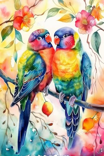 Lustiges Puzzle 500 Teile für Erwachsene Zwei schöne Papageien Holzpuzzle Kunstwerk Herausfordernde und lustige Aktivität 52,1 x 38,1 cm Lustiges Puzzle 500 Teile für Erwachsene Zwei schöne Papageien Holzpuzzle Kunstwerk Herausfordernde und lustige Aktivität 52,1 x 38,1 cm von Yaesttie