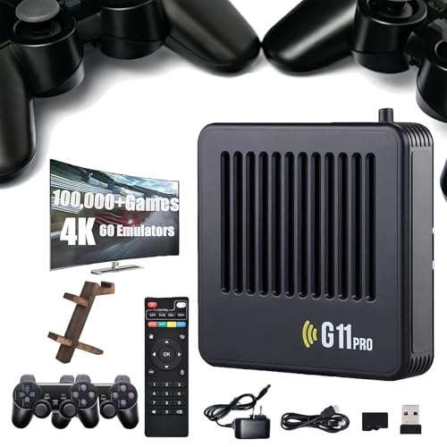 2026 Upgrade Retrowave G11 Pro, Retrowave G11 Pro - Das Original, 100000 Spiele, 4K, Portable Plug & Play Video Games mit Kabellosen Dual-Controllern(256G-100000,2 kabelloses Gamepad) von Yagerod