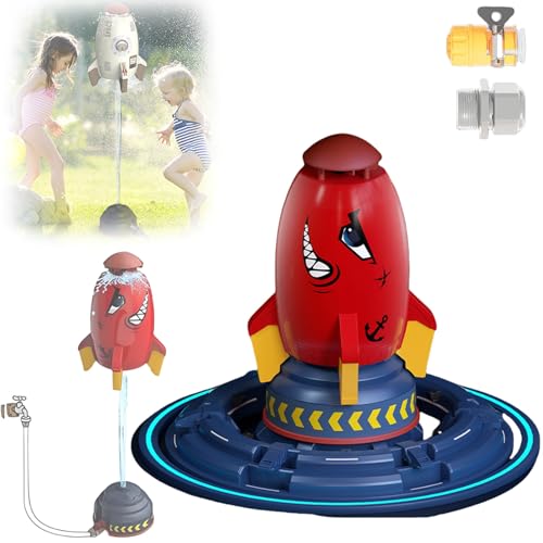 AquaRocket Wasserrakete, Wasserrakete mit Action-Garantie, Rocket Children's Outdoor Water Sprinkler, Water Toy Garden, Lawn Sprinkler Children, Water Rocket Sprinkler(A) von Yagerod