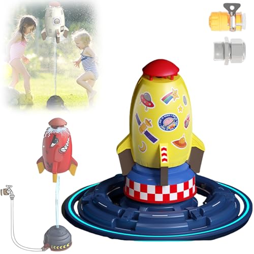 AquaRocket Wasserrakete, Wasserrakete mit Action-Garantie, Rocket Children's Outdoor Water Sprinkler, Water Toy Garden, Lawn Sprinkler Children, Water Rocket Sprinkler(C) von Yagerod