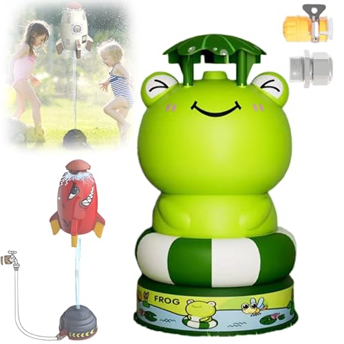 AquaRocket Wasserrakete, Wasserrakete mit Action-Garantie, Rocket Children's Outdoor Water Sprinkler, Water Toy Garden, Lawn Sprinkler Children, Water Rocket Sprinkler(H) von Yagerod