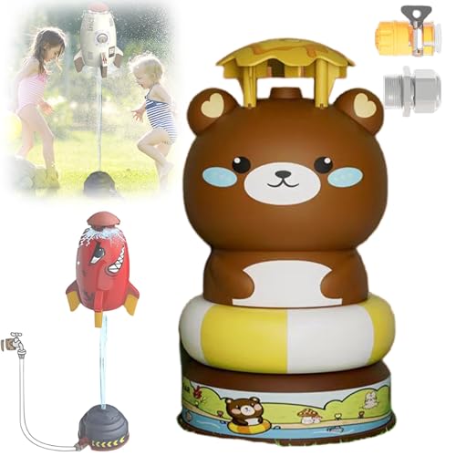 AquaRocket Wasserrakete, Wasserrakete mit Action-Garantie, Rocket Children's Outdoor Water Sprinkler, Water Toy Garden, Lawn Sprinkler Children, Water Rocket Sprinkler(J) von Yagerod