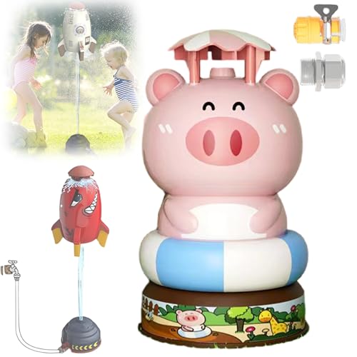 AquaRocket Wasserrakete, Wasserrakete mit Action-Garantie, Rocket Children's Outdoor Water Sprinkler, Water Toy Garden, Lawn Sprinkler Children, Water Rocket Sprinkler(K) von Yagerod