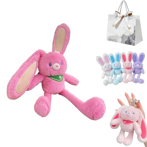 Pull Up Rabbit Plush Toys, 12" Easter Stuffed Rabbit Toy, Interactive Stretchy Design, Ultra-Soft & Safe Pull-Out Funny Plush Keychain, for Bags and Keys (G) von Yagerod