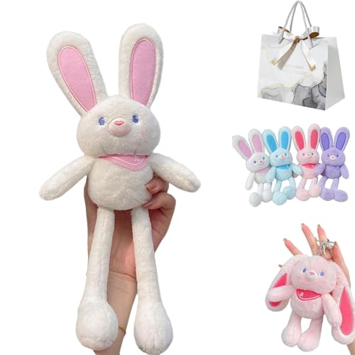 Pull Up Rabbit Plush Toys, 12" Easter Stuffed Rabbit Toy, Interactive Stretchy Design, Ultra-Soft & Safe Pull-Out Funny Plush Keychain, for Bags and Keys (J) von Yagerod