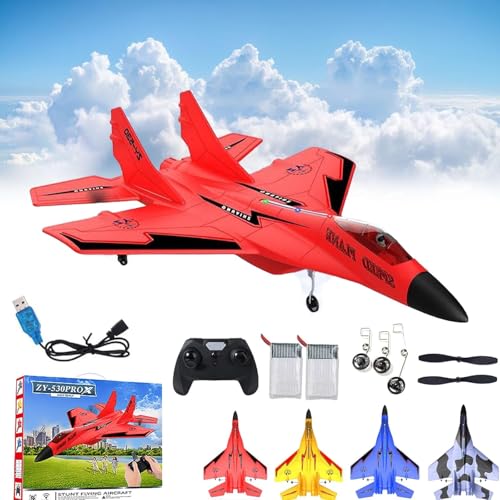 Yagerod Zy 530 Pro Rc Plane, Zy-530 Rc Plane, Remote Control Wireless Airplane Toy - 2.4ghz Rc Plane with Lights, 2 Channels Foam Rc Planes Wireless Toy, Anti-Collision Silicone Nose Rcplane (C) von Yagerod