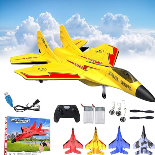 Yagerod Zy 530 Pro Rc Plane, Zy-530 Rc Plane, Remote Control Wireless Airplane Toy - 2.4ghz Rc Plane with Lights, 2 Channels Foam Rc Planes Wireless Toy, Anti-Collision Silicone Nose Rcplane (D) von Yagerod