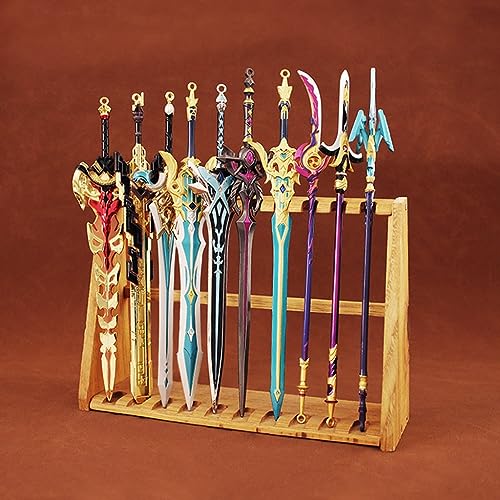10 stücke Set 1/4 Maßstab 21,8 cm Metall Mini Spiele Prop Schwert Waffe Action Figur Modell, Hand Held Dekompression Spielzeug Sammlung Liefert Schreibtisch Dekoration (B) von Yagumo