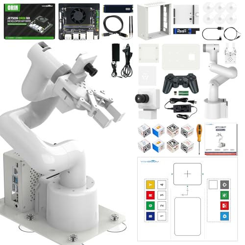 Yahboom 7Axis collaborative Robot arm Jetson Orin Nx SUPER 8GB UR-Like AI Visual Recognition, Movet, APP Control, Support ROS Education Development with Adaptive Gripper von Yahboom