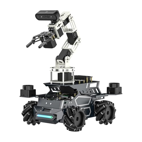 Yahboom AI Robot Car with 3D Gripping Arm, ROS2 Robot-Car, 3D Space Gripping, Dual Radar 360° Mapping and Navigation(Ver Orin NX 16GB Without DP) von Yahboom