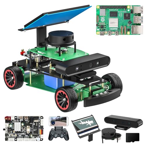 Yahboom Jetson Orin Nano Raspberry Pi AI Smart Robotic Car Kit ROS2 Adulti Riconoscimento Vocale Conversazione, Pilota Automatico, Riconoscimento AI (R2 Sup Ver with Pi 5) von Yahboom