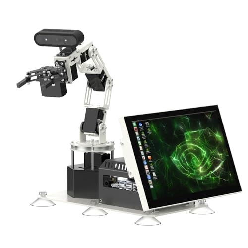 Yahboom DOFBOT PRO 6 Axis 3D Depth Recognition Robotic Arm, with Jetson Nano Master Control, APP Control, Adaptive Interactive Gripper, Movelt Kinematic Control (ULT Without Nano SUB) von Yahboom
