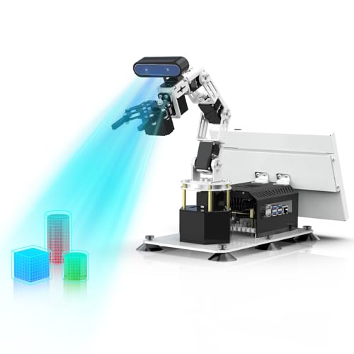 Yahboom DOFBOT Pro 6DOF Robotic Arm with Jetson Orin NX SUPER 16G Motherboard, 3D Point Cloud Recognition, AI Visual Recognition, Depth Camera and 10.1-inch Display (Ultimate with Orin NX 16GB) von Yahboom