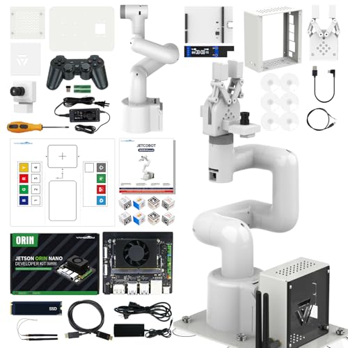 Yahboom Jetson Orin Nano SUPER 4GB Robotic Arm MyCobot280 Open Source 7DOF Collaborative Robot Desktop Educational Robotic Arm Python Programming&ROS with Adaptive Gripper,Base to fix Yahboom Jetson Orin Nano SUPER 4GB Robotic Arm MyCobot280 Open Source 7DOF Collaborative Robot Desktop Educational Robotic Arm Python Programming&ROS with Adaptive Gripper,Base to fix von Yahboom