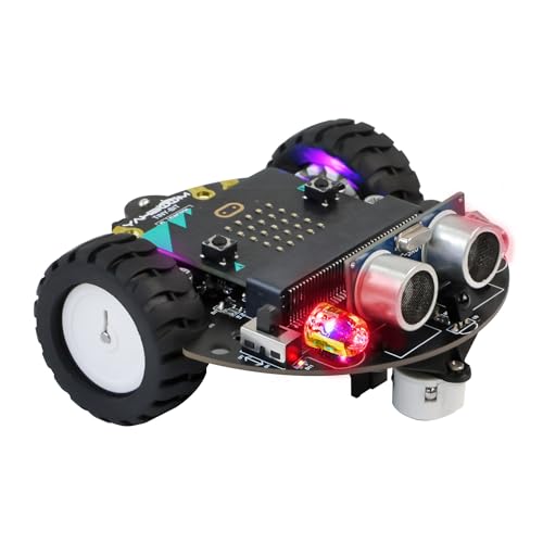 Yahboom Microbit V2 Robotics Kit DIY Car Science Learning STEM Project, Programmable Graphical Programming Maker Code for 8-12 Years Old (with Microbit) von Yahboom