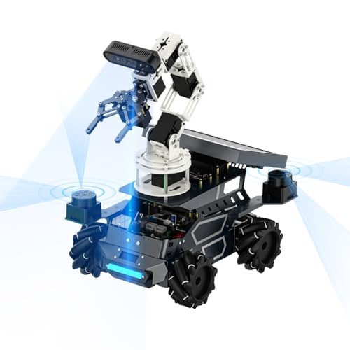 Yahboom ROS2 Robot Car Kit, Speed Remote-Controlled Ai, Ai Robotic Arm, Real Ai Robots Cars Adult Only,Suitable for University Robot Programming Projects(with DP Ver Pi5-16GB) von Yahboom
