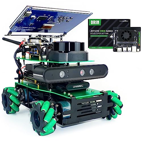 Yahboom ROS2 Robot for Jetson Orin Lidar Mapping Navigation Depth Image 3D Analysis Mecanum Wheel Python Programming Learn Explore Robotic Kit (Orin Nano Superior Ver-with Orin Nano(4GB)) von Yahboom