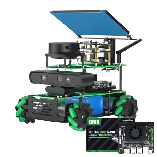 Yahboom ROS2 Robot for Jetson Orin Lidar Mapping Navigation Depth Image 3D Analysis Mecanum Wheel Python Programming Learn Explore Robotic Kit (Orin Nano Superior Ver-with Orin Nano SUPER(8GB)) von Yahboom
