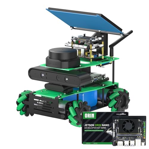 Yahboom Orin Nano SUPER 8GB ROS2 Robot for Jetson Orin Nano Super Lidar Mapping Navigation Depth Image 3D Analysis Learn Explore Robotic Kit (Orin Nano Ultimate Ver-with Orin Nano SUPER(8GB)) von Yahboom
