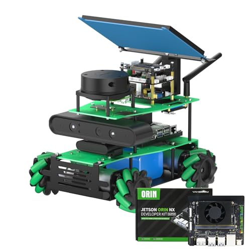 Yahboom Orin NX SUPER 16GB ROS2 Robot for Jetson Orin Lidar Mapping Navigation Depth Image 3D Analysis Mecanum Wheel Python Programming Learn Explore Robotic Kit(Superior Ver-with Orin NX SUPER(16GB)) von Yahboom