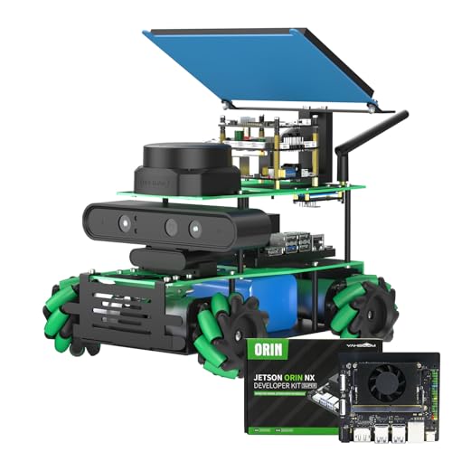 Yahboom ROS2 Robot for Jetson Orin NX SUPER 16GB Lidar Mapping Navigation Depth Image 3D Analysis Mecanum Wheel Python Programming Learn Explore Robotic Kit (Ultimate Ver-with Orin NX SUPER(16GB)) von Yahboom