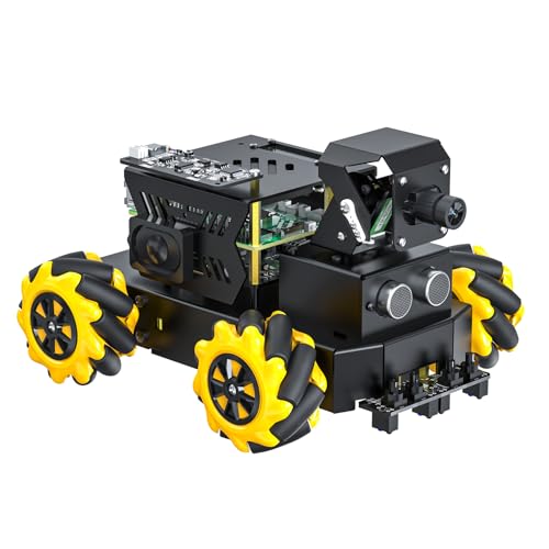 Yahboom RPi 5 ROS2 Robot Car 360°Movement, AI Vision & Tracking, Integrated Multimodal Large AI Model OpenRouter, AI Voice Interaction (Superior with RPi5-4GB) von Yahboom