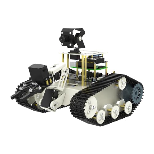 Yahboom Raspberry Pi 4B AI Manipulator Kit DIY Programmierung Artificial Intelligence Roboter Kit Tracked Chassis Autopilot OpenCV|MediaPipe (Transbot SE without Pi) von Yahboom