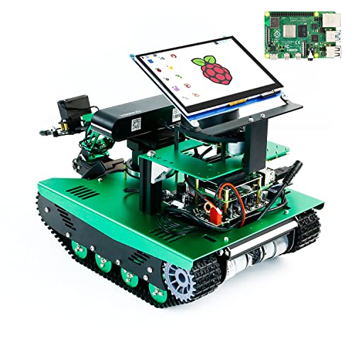 Yahboom Raspberry Pi 4B AI Robot ROS Tank Kit Transbot mit Somatosensorische Tiefenkamera 3D Scanner ROS Robotik Codierung 2D 3D Mapping Navigation Elektronik Baukasten für Erwachsene von Yahboom
