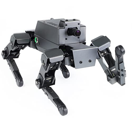 Yahboom Raspberry Pi 4B Vierbeiner-Roboterhund, 12 Freiheitsgrade, intelligente Programmierung, Roboterhund, KI-Sichterkennung, Folgen, Hindernisvermeidung, DOGZILLA-Elektronik-Kit (with Raspberry Pi) von Yahboom