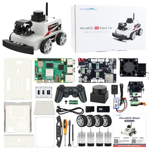 Yahboom Raspberry Pi 5 STEM Education Robotics AI Vision ROS2 2DOF Camera Autopilot Educational Project Engineering Electronics 18+ WiFi/APP Control Provide Data Ubuntu20.04 (with Pi 5-8GB) von Yahboom