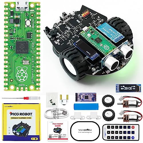 Yahboom Raspberry Pi Pico Roboter Kit Kinder Adults Coding Electronics Programmable Robotic DIY Toys MicroPython APP Control Gift 12+ Programming Obstacle Avoidance Python von Yahboom
