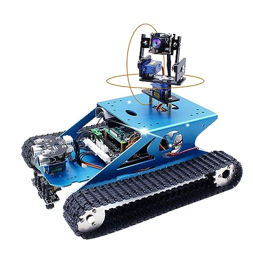 Yahboom Raspberry Pi Robotic mit Kamera Programmierbares AI Elektronisches DIY Tank Robot Kit f¨¹r Teenager Erwachsene Kompatibel mit Pi 4 B Modell 3B+ von Yahboom