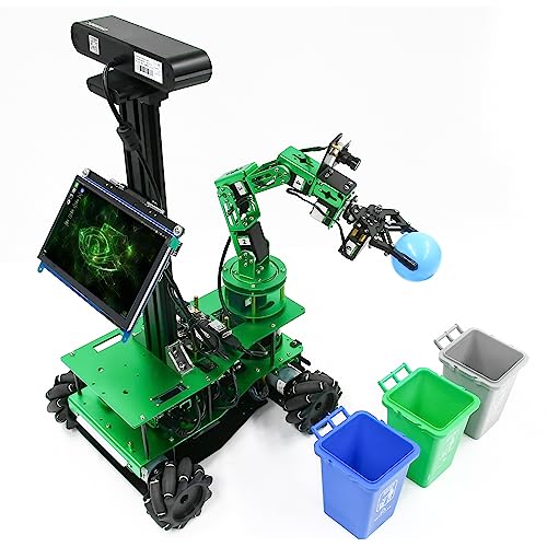 Yahboom Robot Python Programming ROS 6DOF Robotic Arm Aluminum Alloy Mecanum Wheel Chassis 3D Navigation Voice Interaction (Ver-orin X3 Plus Without Orin Nx) von Yahboom