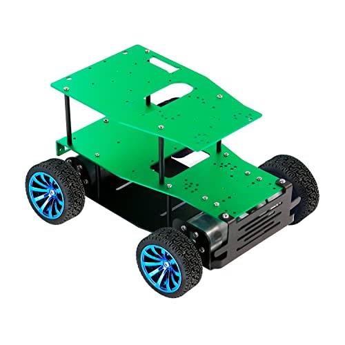 Yahboom Smart Robot Frame All Metal Intelligent Car Chassis Kit with 520 DC Motor School Education Electronic Project Kit (Suspension Chassis with Mecanum Wheel(M)) von Yahboom