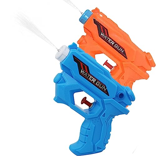 Wasserpistolen für Kinder, 2pcs Sommer -Soaker -Kanonen, Sommerpistole im Freien, kleine Pool -Wasserpistolen Schwimmspielzeug für und Mädchen (blau und orange) von Yahunosu