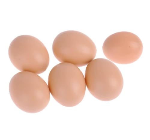 Yahunosu Ostern gefälschte Eier, Plastik -Ostereier, 6pcs unvollendete künstliche Farbe Eier für Kinderherstellung und Osterbaumschmuck von Yahunosu