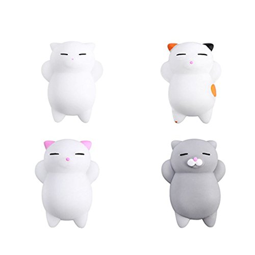 Yakiki Mini Cat Squishies Set, Mini Animals Stress Relief Squeeze Spielzeug Super Kawaii Katze Squishy Toys Spielzeu von Yakiki