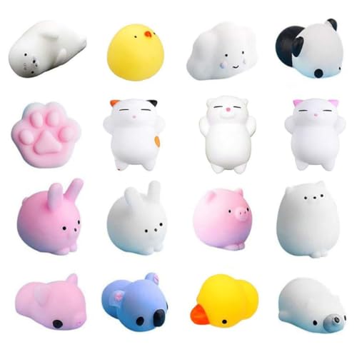 Yakiki Mini Animals Stress Relief Squeeze Spielzeug Super Kawaii Katze Squishy Toys Spielzeu,Mochi Squishies Set von Yakiki