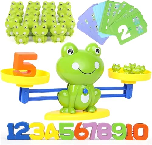 Frosch Mathe-Lernspielzeug mit Waage & Zubehör – Spielerisch Zählen und Rechnen Lernen für Kinder ab 3 Jahre,Lernspiele Kinderspielzeug Geschenk für Jungen und Mädchen Frosch Mathe-Lernspielzeug mit Waage & Zubehör – Spielerisch Zählen und Rechnen Lernen für Kinder ab 3 Jahre,Lernspiele Kinderspielzeug Geschenk für Jungen und Mädchen von Yalanyvera