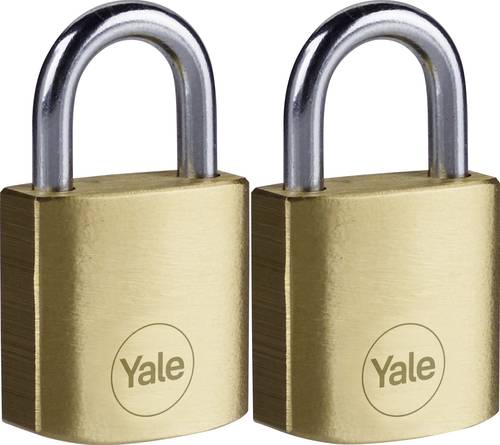 YALE Y110B/25/113/2 Vorhängeschloss 25mm gleichschließend Messing Schlüsselschloss von Yale
