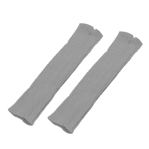 Beinwärmer für Damen, Unifarben, Einheitsgröße, Strumpfhosen Damen Winter, Stulpen, Socken, Overknees, Thermostrumpfhose Damen , Karneval, Mottoparty (Hellgrau) von Yamaler