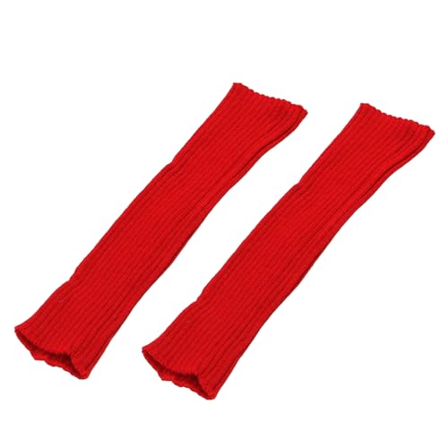 Beinwärmer für Damen, Unifarben, Einheitsgröße, Strumpfhosen Damen Winter, Stulpen, Socken, Overknees, Thermostrumpfhose Damen , Karneval, Mottoparty (Rot) von Yamaler