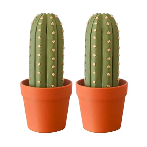 Cactus Schachspiel – 3D-gedrucktes Kaktus Schach Set mit Blumentopf-Aufbewahrung, Rollbares Reiseschachbrett, Geschenk für Kinder & Erwachsene, Tragbares Schach mit Sukkulenten (2 Set) von Yamaler